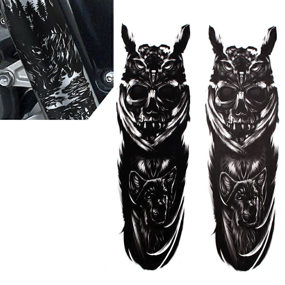 Fit for Suzuki for Harley for Yamaha Front Fork Decal Medallion Nameplate Stickers Universal Q