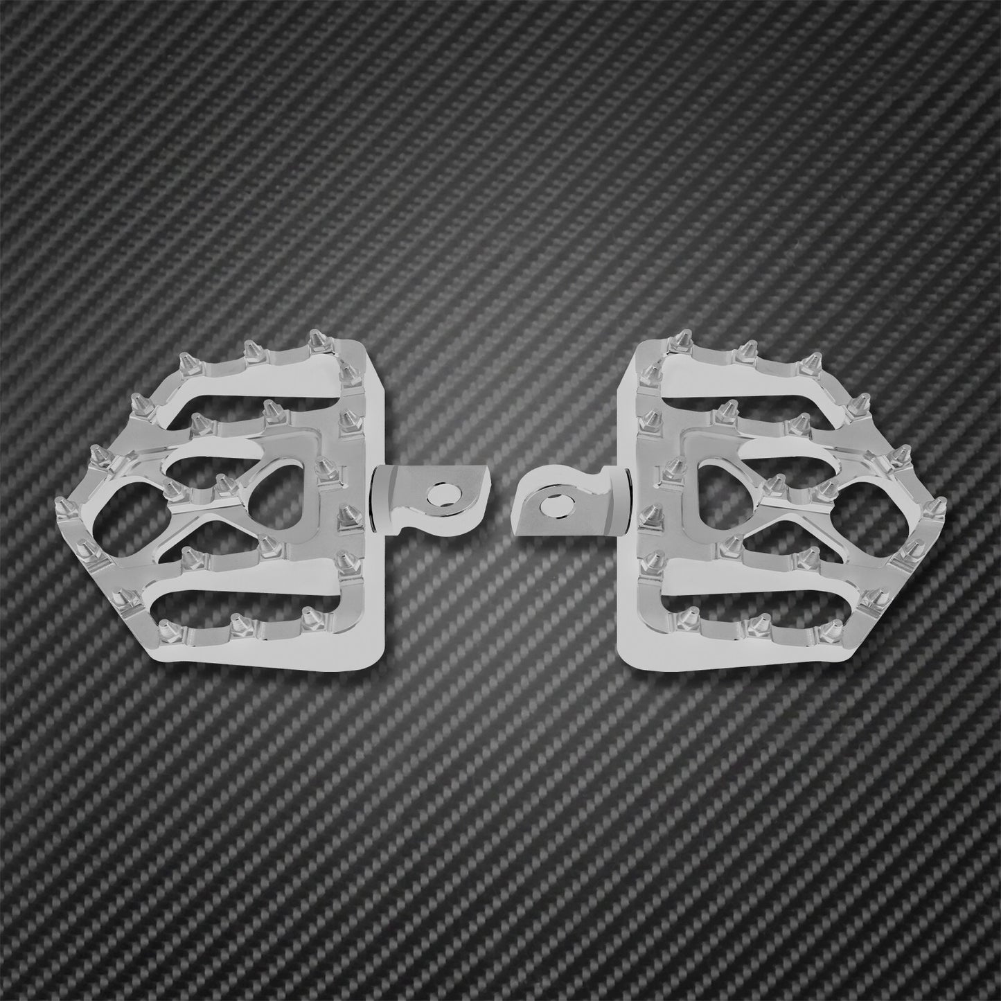 Chrome Wide MX Style Foot Pegs Male Mount Pedals Fit for Harley Touring Softail