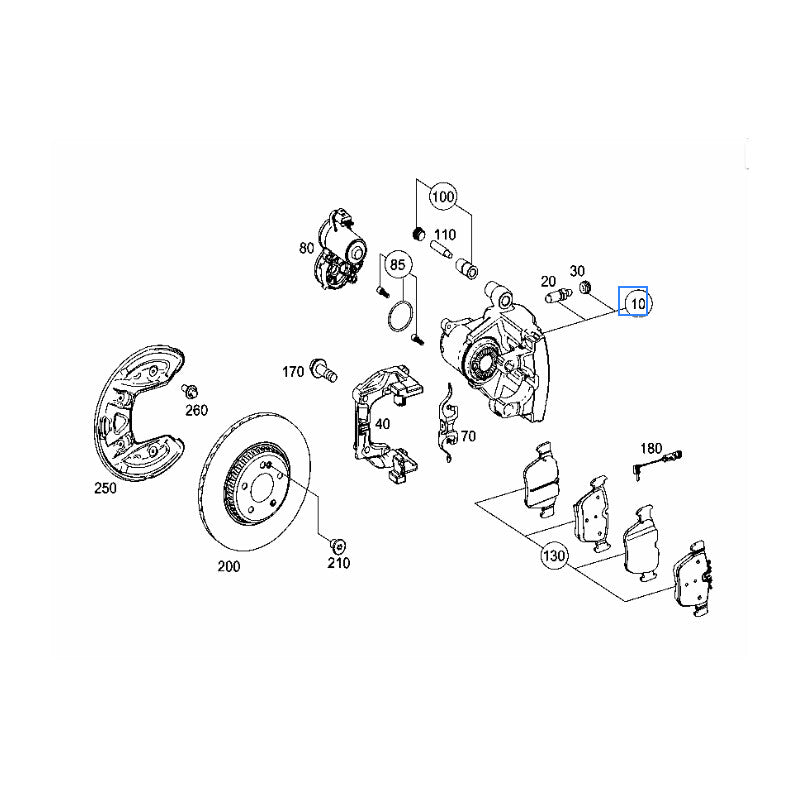 New Rear Right Disc Brake Caliper for Mercedes Benz GLC(C253) A2534230281 Q