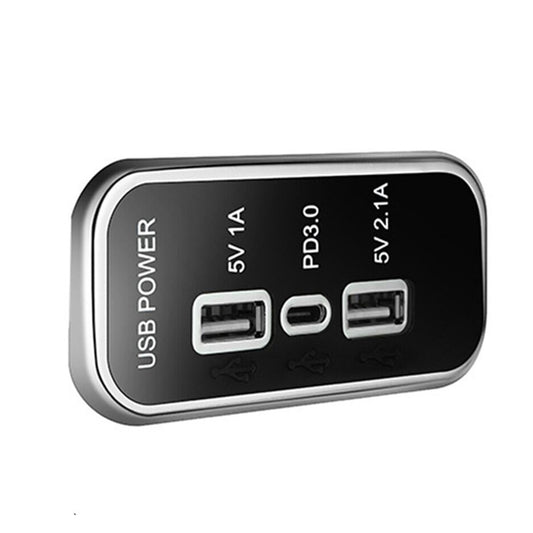 PD Type-C Dual USB Port Charger Socket Outlet 12V 24V For Car Truck Motorcycle