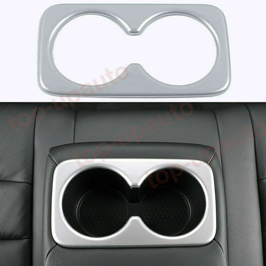 for Nissan Rogue 2021-2023 Silver Rear Water Cup Holder Panel Frame Trim Cover