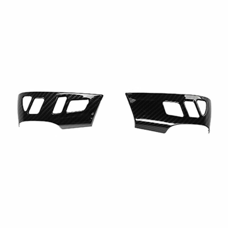 Steering Wheel Button Frame Trim 2 for Nissan Armada Y62 2017-2020 Carbon Fiber