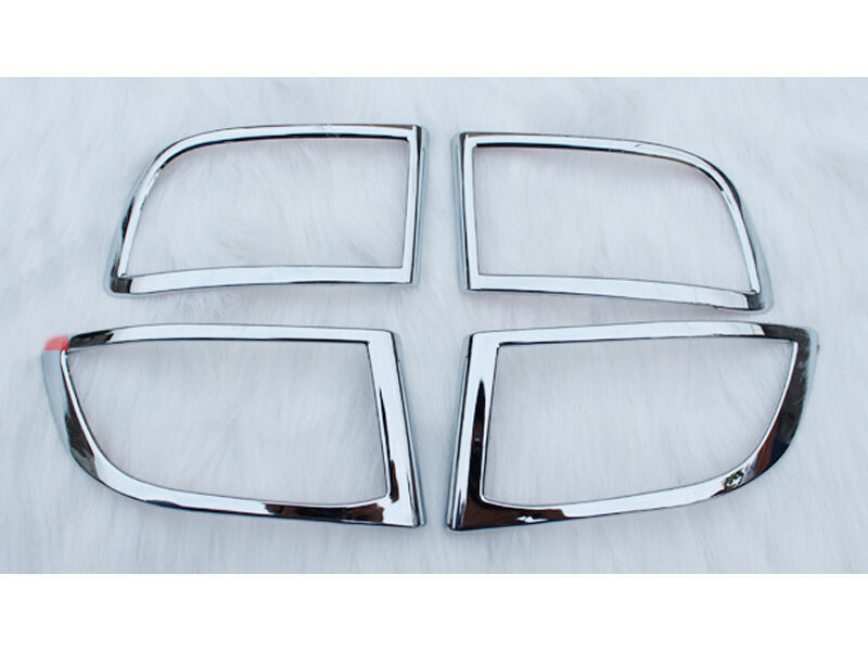 Front + Rear Fog Light Lamp Cover Trim 4X for Land Cruiser Prado FJ120 2003-2009