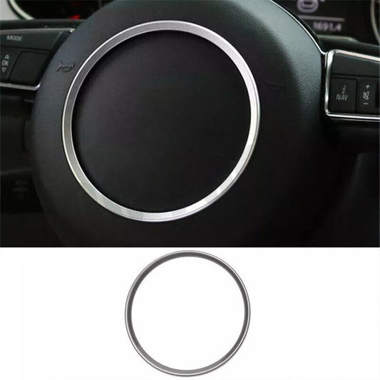 Silver inner steering wheel center ring trim for Audi A3, for A4 , for A5 , for A6 , A7, Q3, Q5