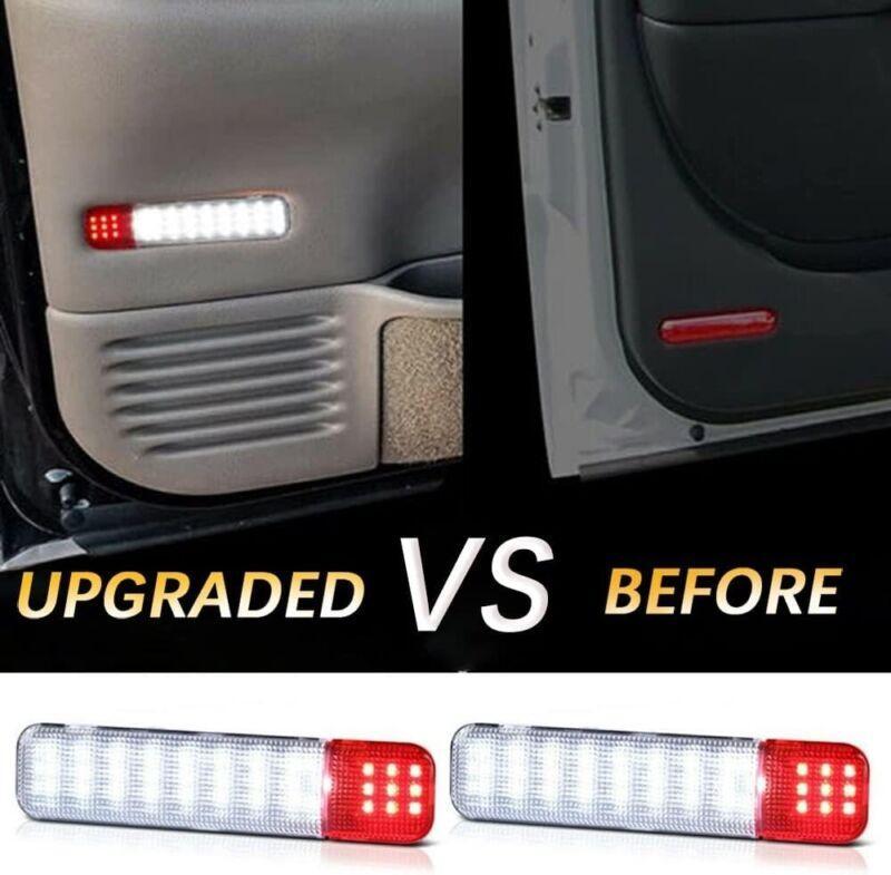 2-Piece Interior Door Panel Courtesy LED Light Pair for 1995-2007 Silverado for Sierra C
