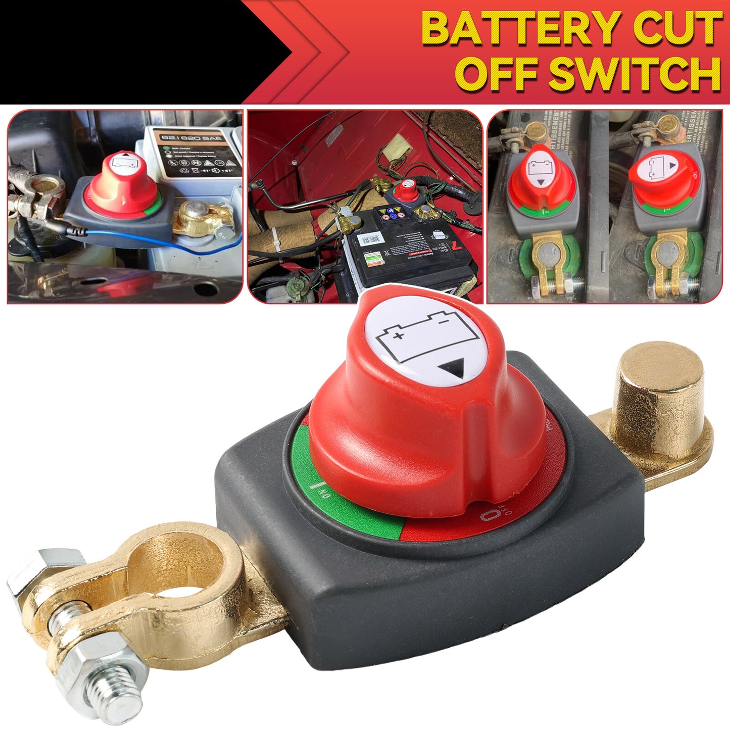 Negative Battery Disconnect Switch Power Cut Master Isolator For Cars/RVS/Boats Q
