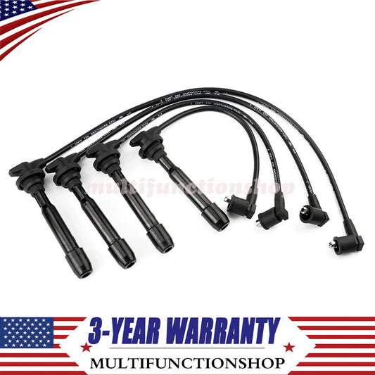 4*Spark Plug Ignition Wire Set for Hyundai for Elantra Tiburon for Kia Spectra Soul L4 Q