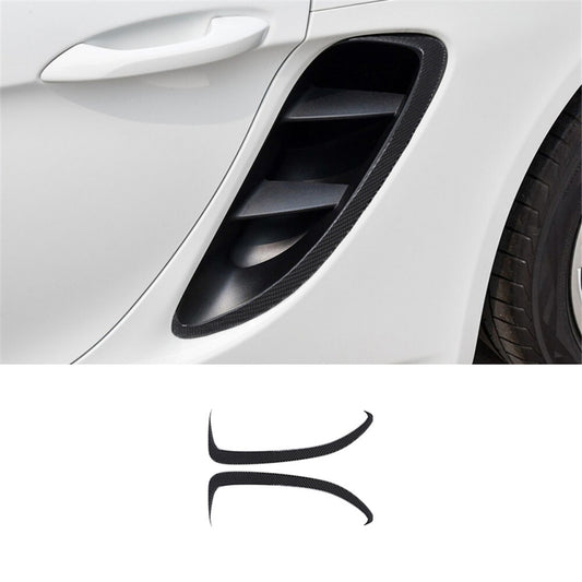 Red 3Pcs Center Air-Con Vent Trim Cover Decor Carbon Fiber for Audi Q5 2009-2017 v