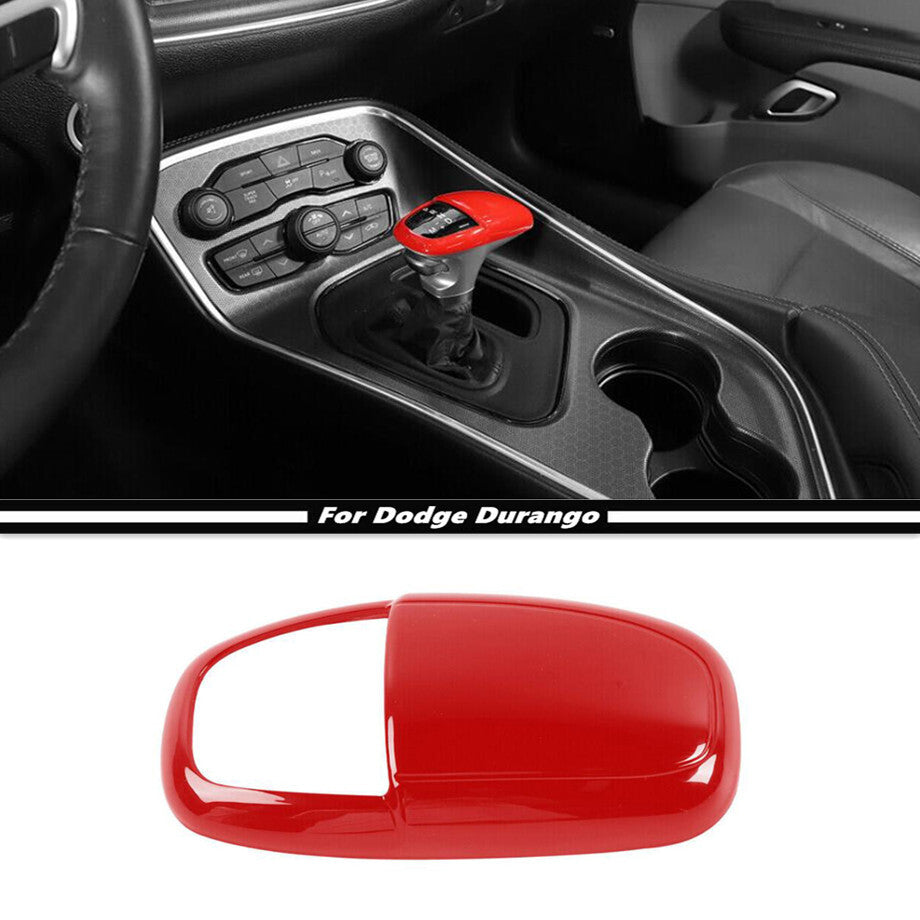 For 2018-2024 for Dodge Durango Red Interior Gear Shifter Head Trim Cover Shift Knob v