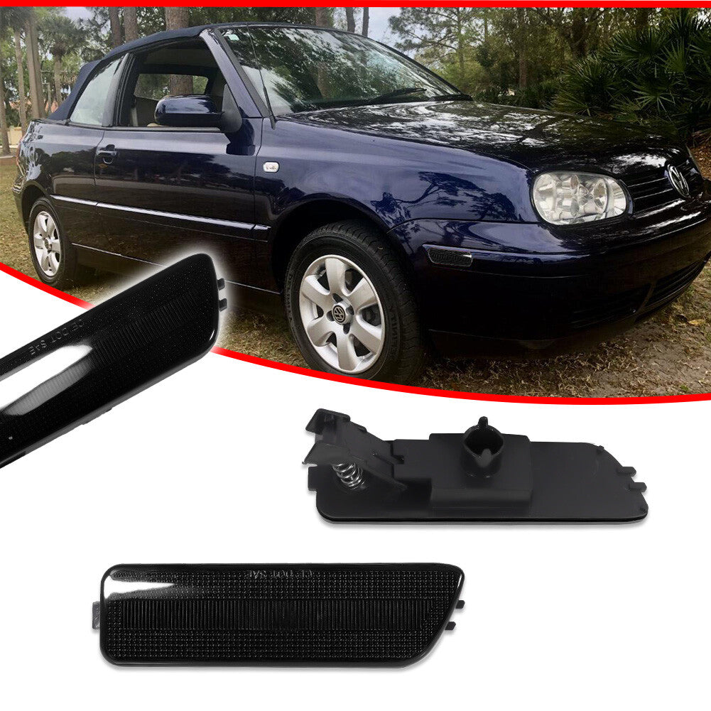 Smoke Black Front Side Marker Light Cover for for VW MK4 for Golf R32 GTI for Jetta Cabrio- v