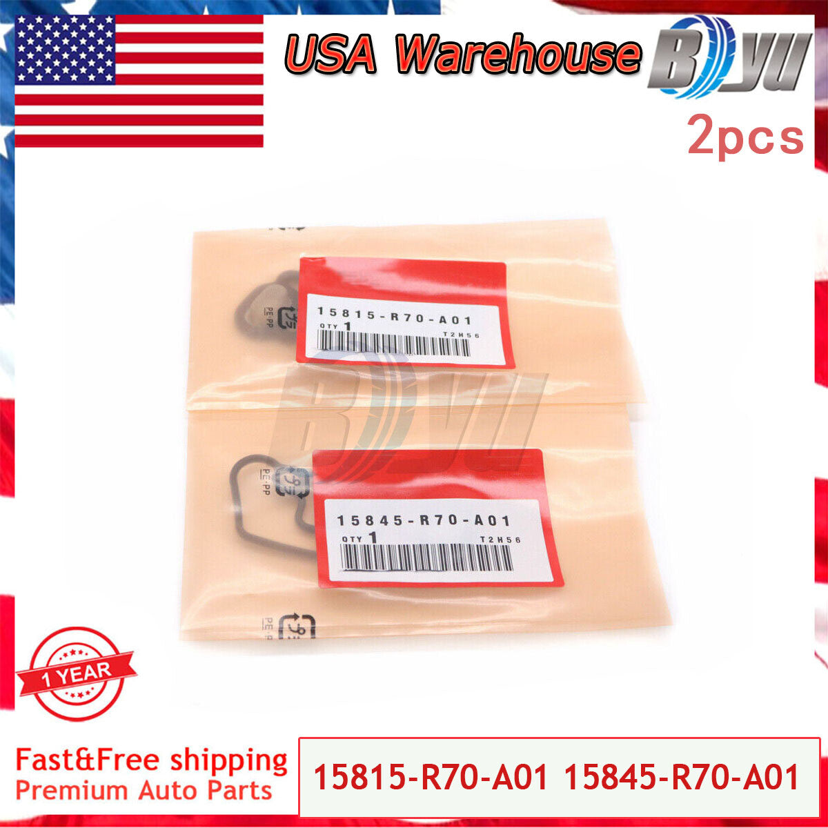 New Cylinder Head Solenoid Gasket VTEC New for Honda 15815R70A01 15845R70A01 US