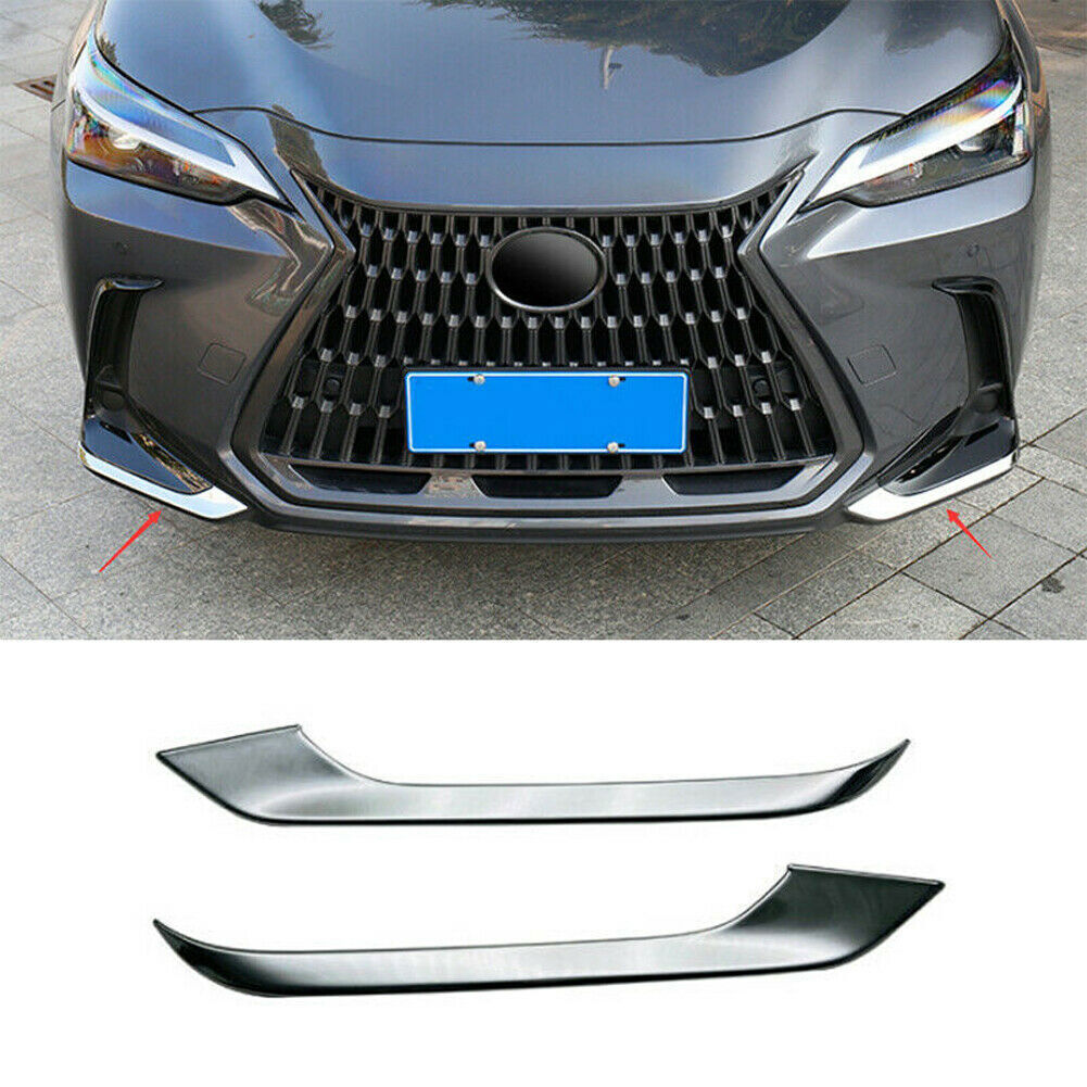 For 2022-23 for Lexus NX 250 350 350h Chrome Front Bumper Side Lip Protector Trim 2P