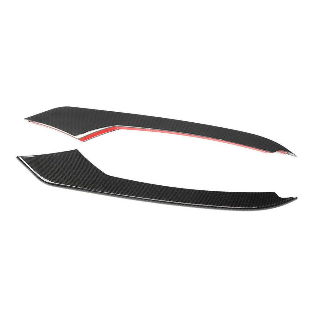 Carbon Fiber Front Fog Light Lamp Eyebrow Cover Trim Fit for Ford for Mustang 2015 16 17