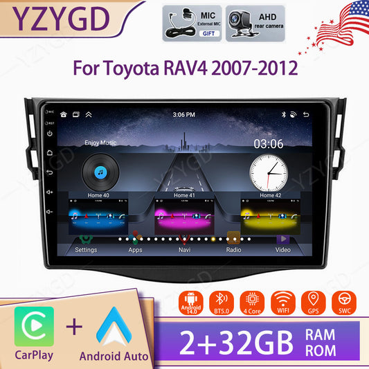 for Toyota RAV4 2007-2012 9inch Android Auto Carplay Car Stereo Radio Screen GPS