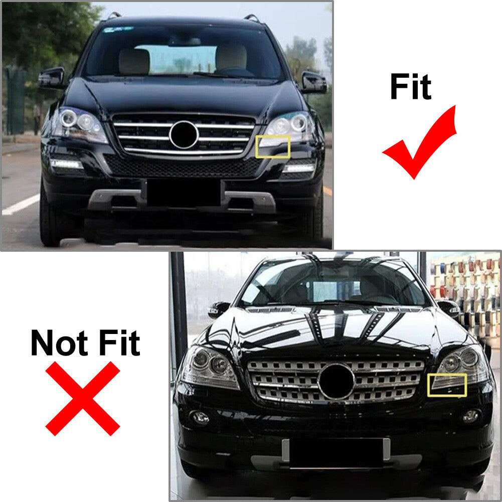 GTR Style Front Bumper Hood Diamond Grille Chrome for Benz ML Class W164 2009-12