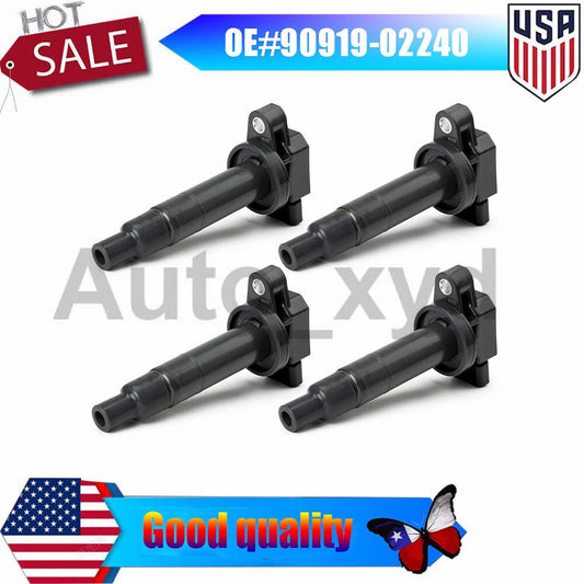 4PCS New Ignition Coil 90919-02240 for Toyota Yaris Prius for SCION xA xB Echo 1.5L