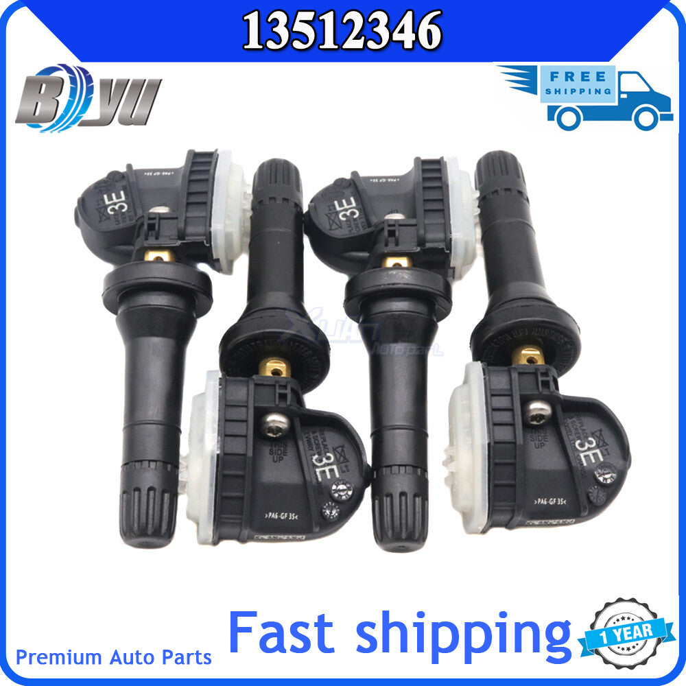 4-piece Tire Pressure Monitoring System (TPMS) Sensor Kit 13512346 for GimChevrolets - v