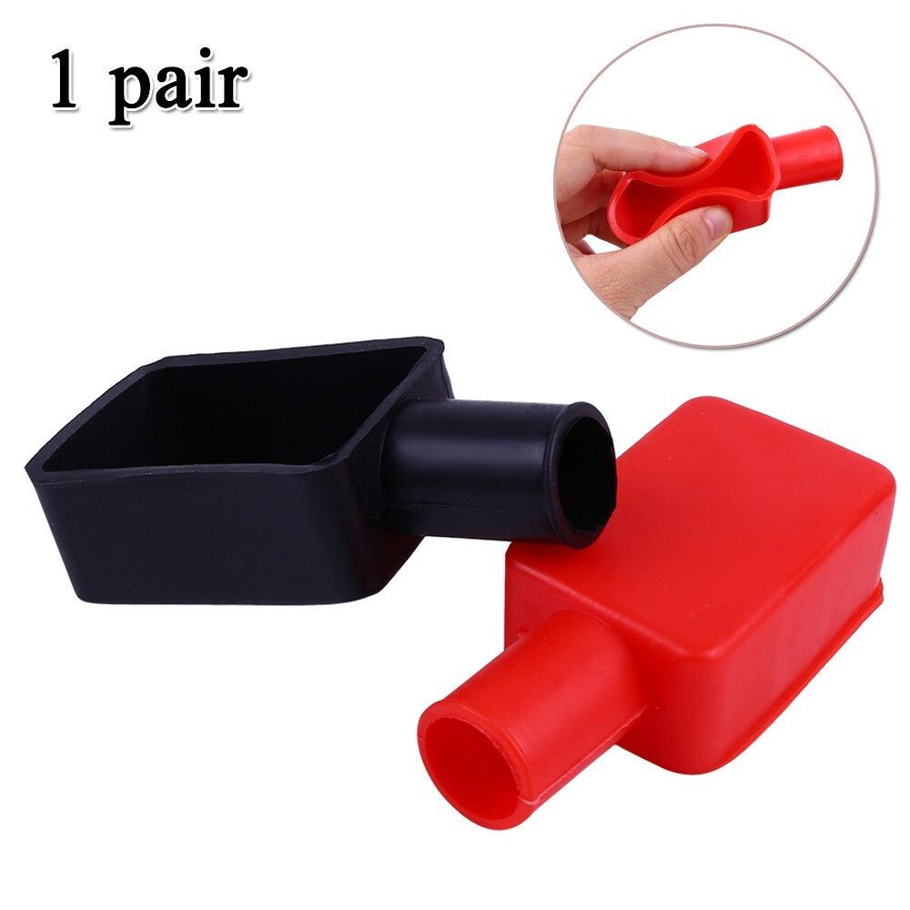 2-Piece/Set of Batt Terminal Covers for Car, Motorcycle, and Truck Positive Batteries with Wire Connectors