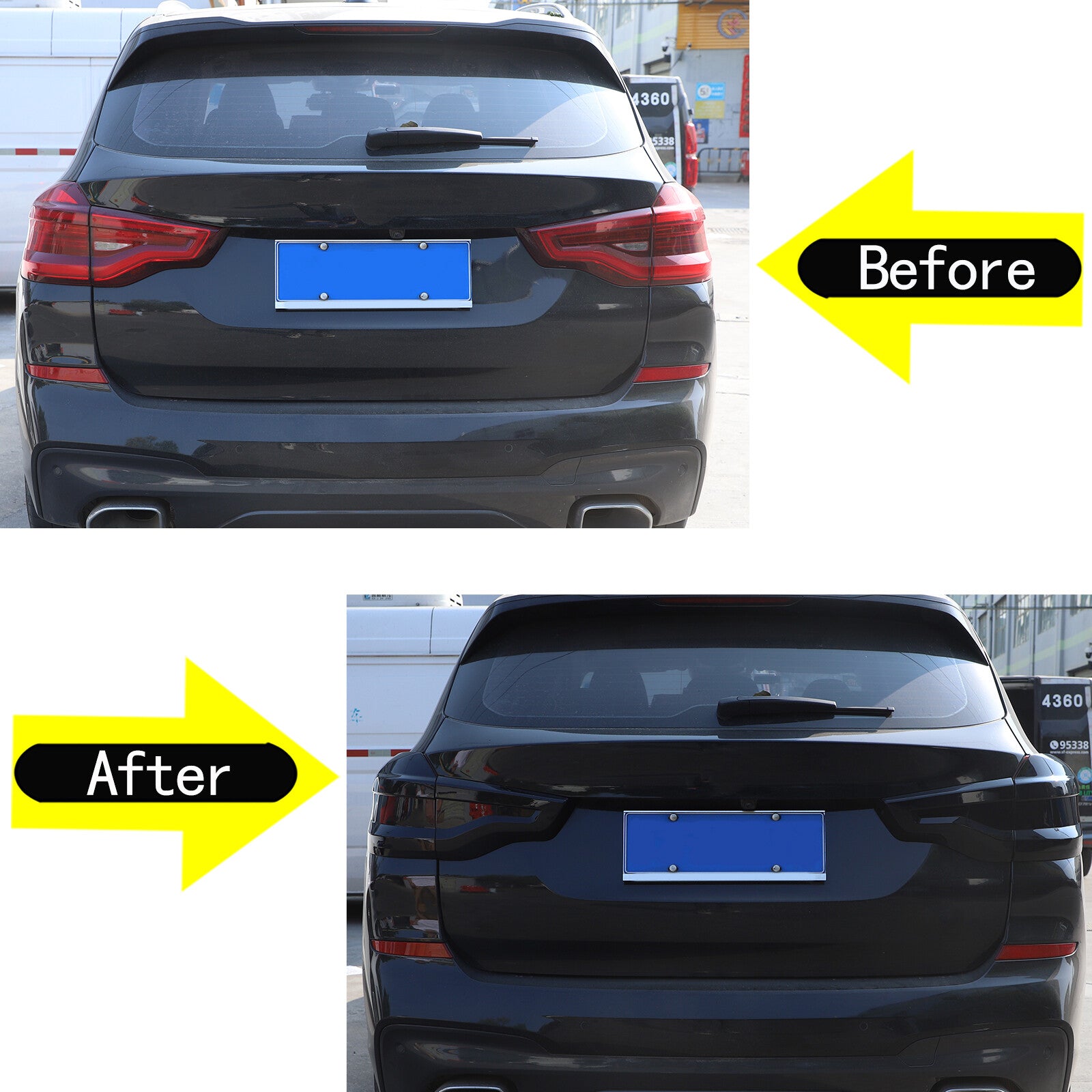 4-piece smoke black taillight cover for BMW X3 G01 2018 - 2021 ( )