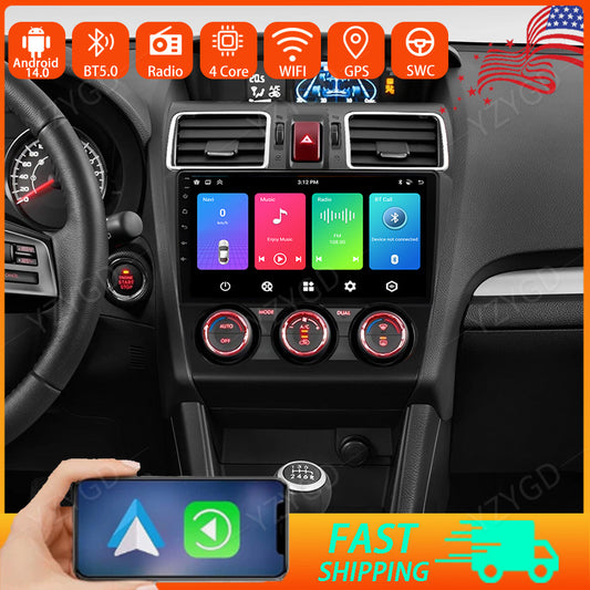 9GPS Navi Android14 for Subaru for Forester /XV/WRX 2015-2018 Carplay Stereo Radio