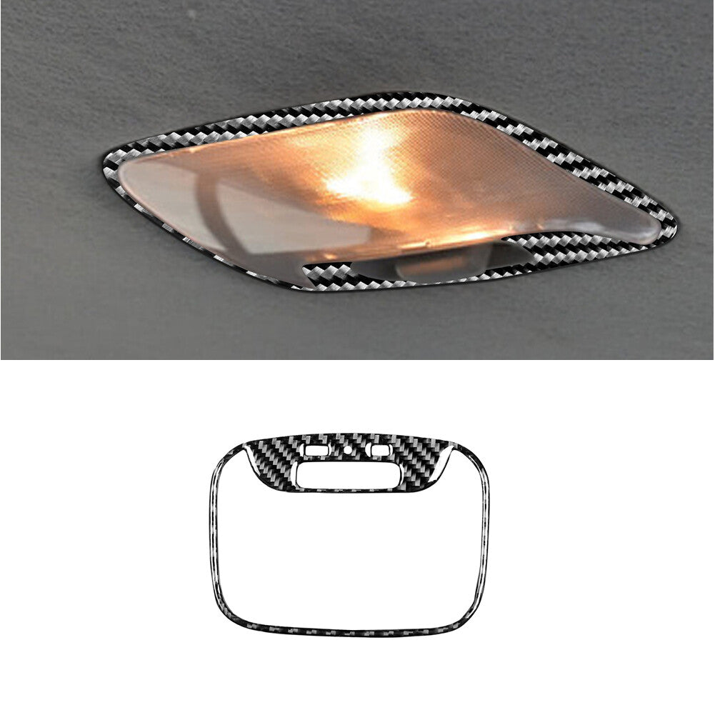 Carbon fiber light panel cover trim suitable for Mitsubishi Lancer 2008 - 2015