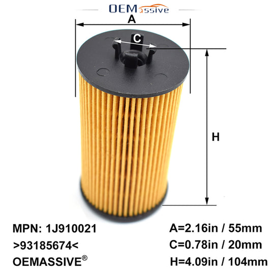 Oil Filter # 93185674 for Holden Combo for Cruze Trax for Opel Astra 1364cc 1.4L 4cyl Q
