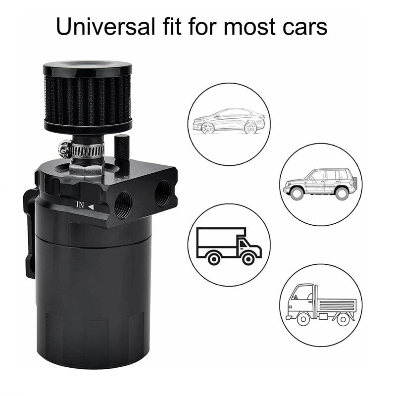 350ml oil tank with breather filter kit universal congestion reservoir black - n