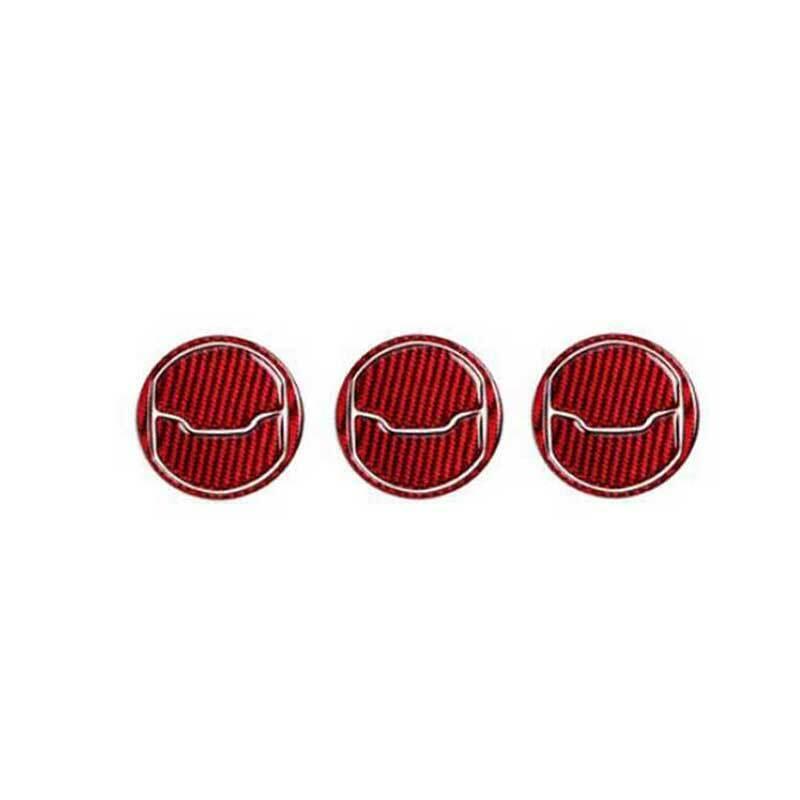 for Ford for Mustang for Shelby 15-2022 Red Carbon Fiber Middle Console Air Outlet Vent