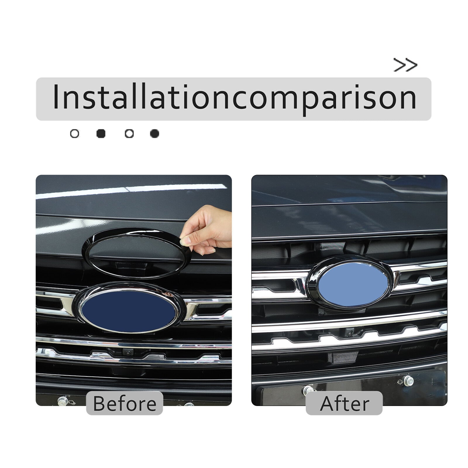 Glossy black front and rear badge logo trim 2-piece set for Subaru Outback 2022+- n
