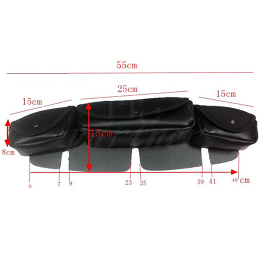 Windshield Bag Saddle 3 Pouch Pocket Fairing for Harley Touring Electra Glide Q