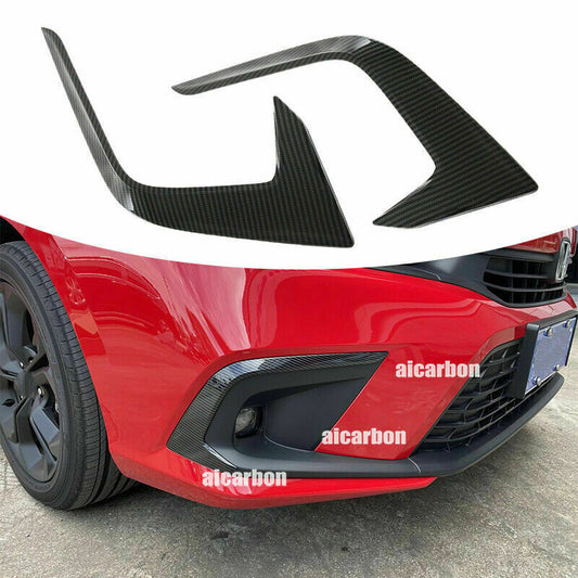 2022-2023 for Honda for Civic ABS Carbon Fiber Color Front Fog Light Lamp Cover Trim