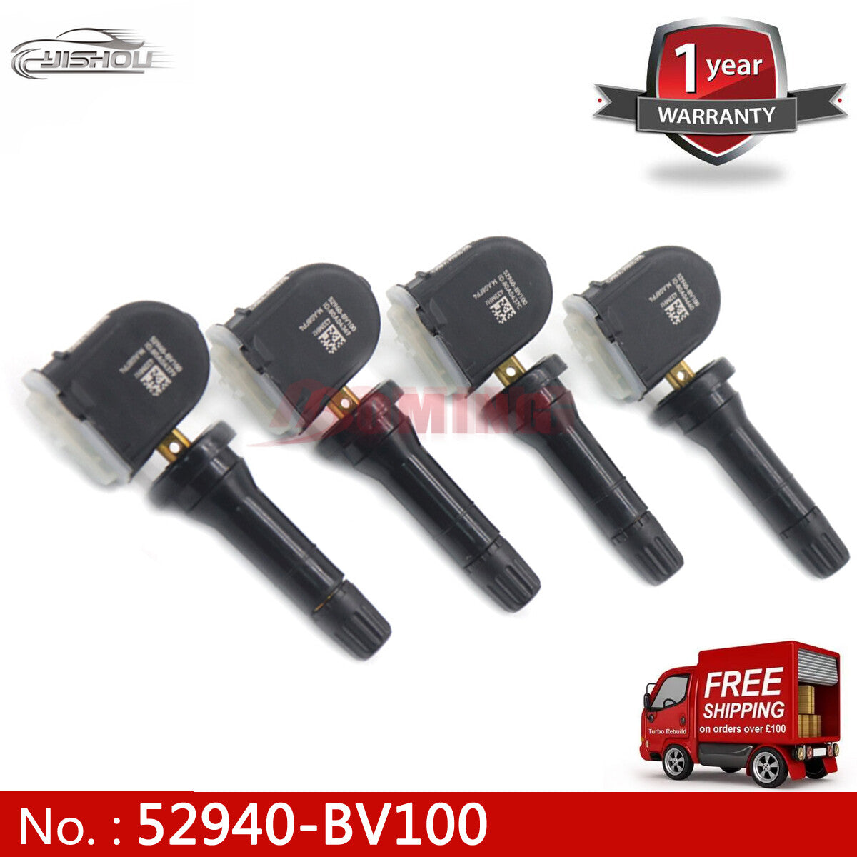 4-pack 52940-BV100 TPMS sensors suitable for 21-26 for Hyundai Creta H1 Van H100 for Tucson for Kia EV6