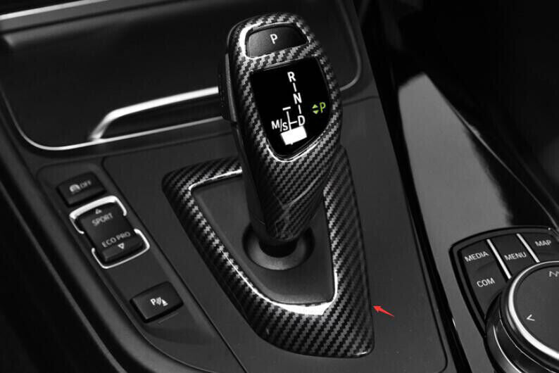 for BMW 5 Series 2011-2016 ABS Carbon Fiber Middle Console Gear Shift Frame Trim