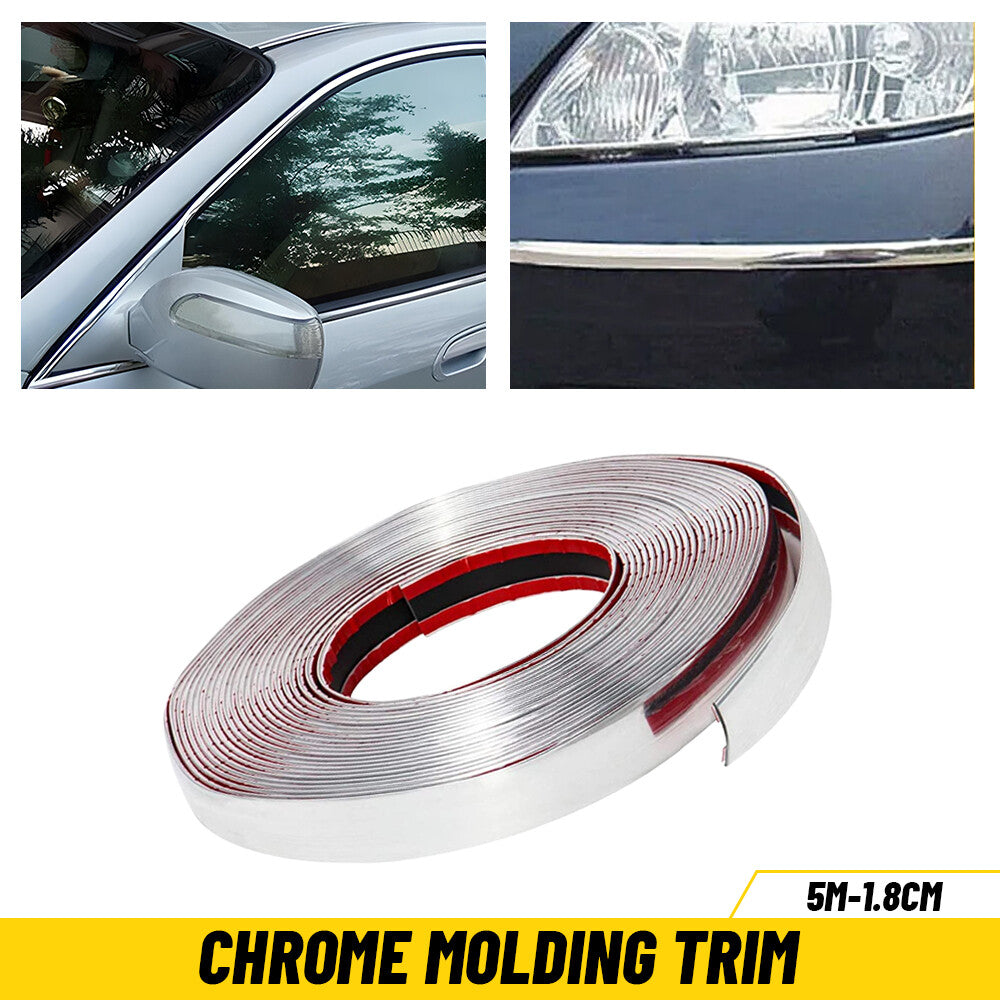 164ft Universal for CHRome Molding Trim Width Car Trunk Body Anti-Bumper Strip B- v