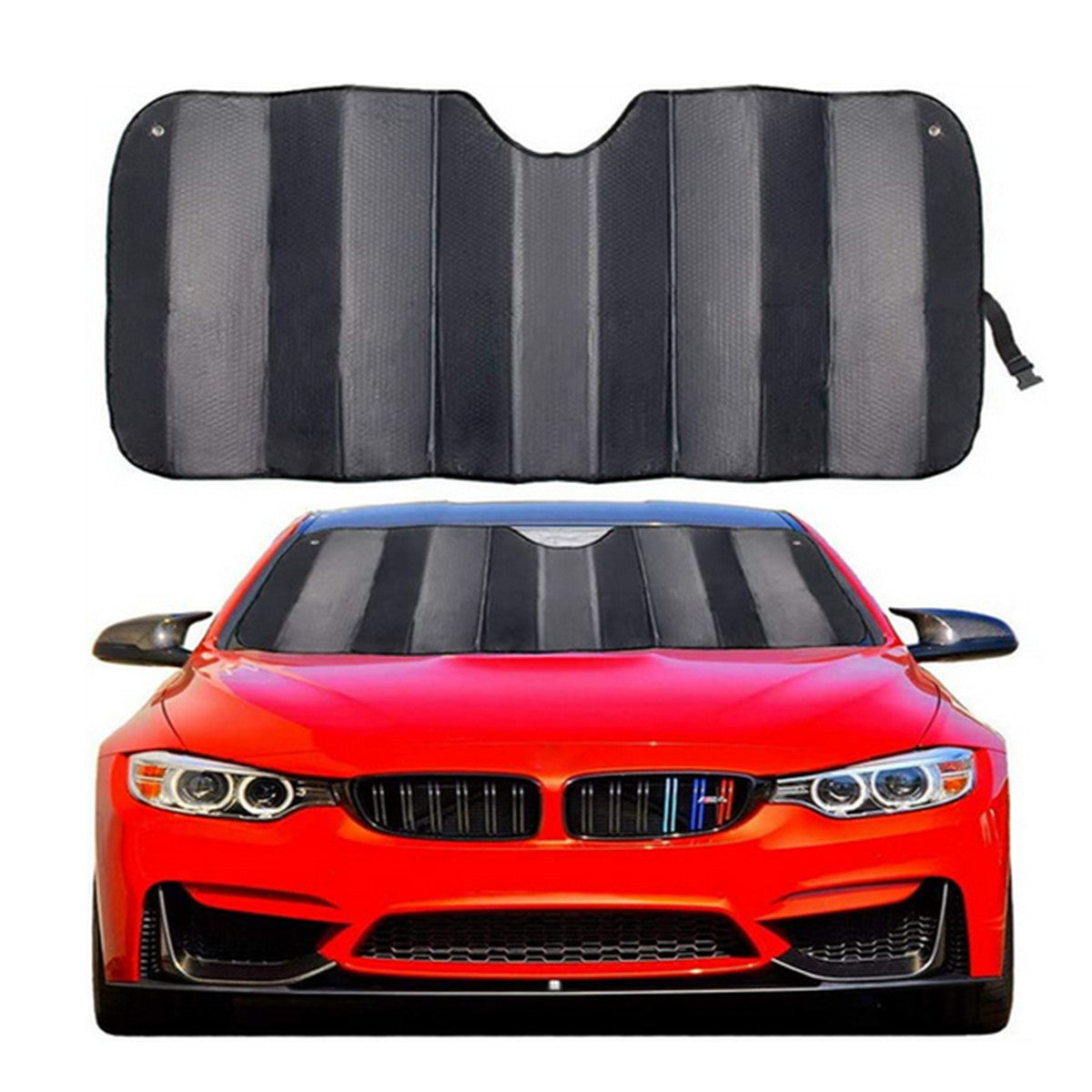 Foldable car sunshade, windshield sunshade, front window sunshade, UV protection film. n