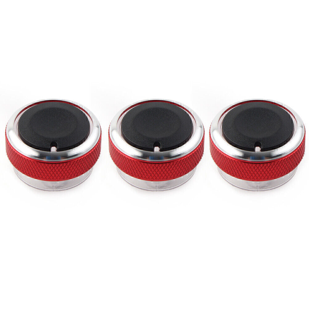 3x Air Conditioner Switch Knob Button Fit  for ford  Focus MK2 MK3 Mondeo C/S-max Red Q