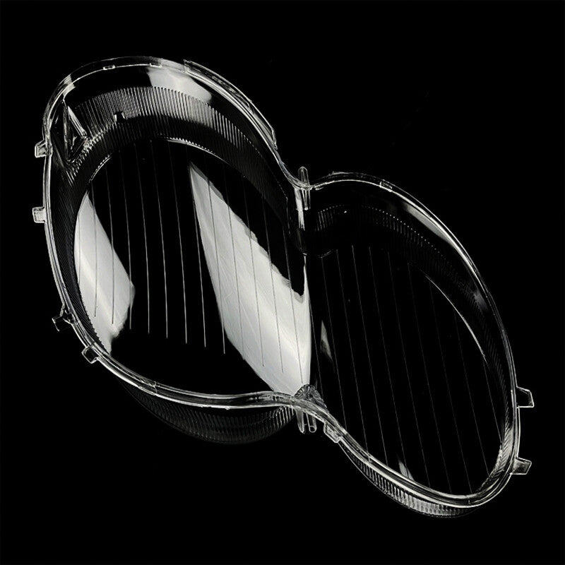 2x Front Headlight Lens Cover Shade for Benz W230 R230 SL500 SL600 2003-2008