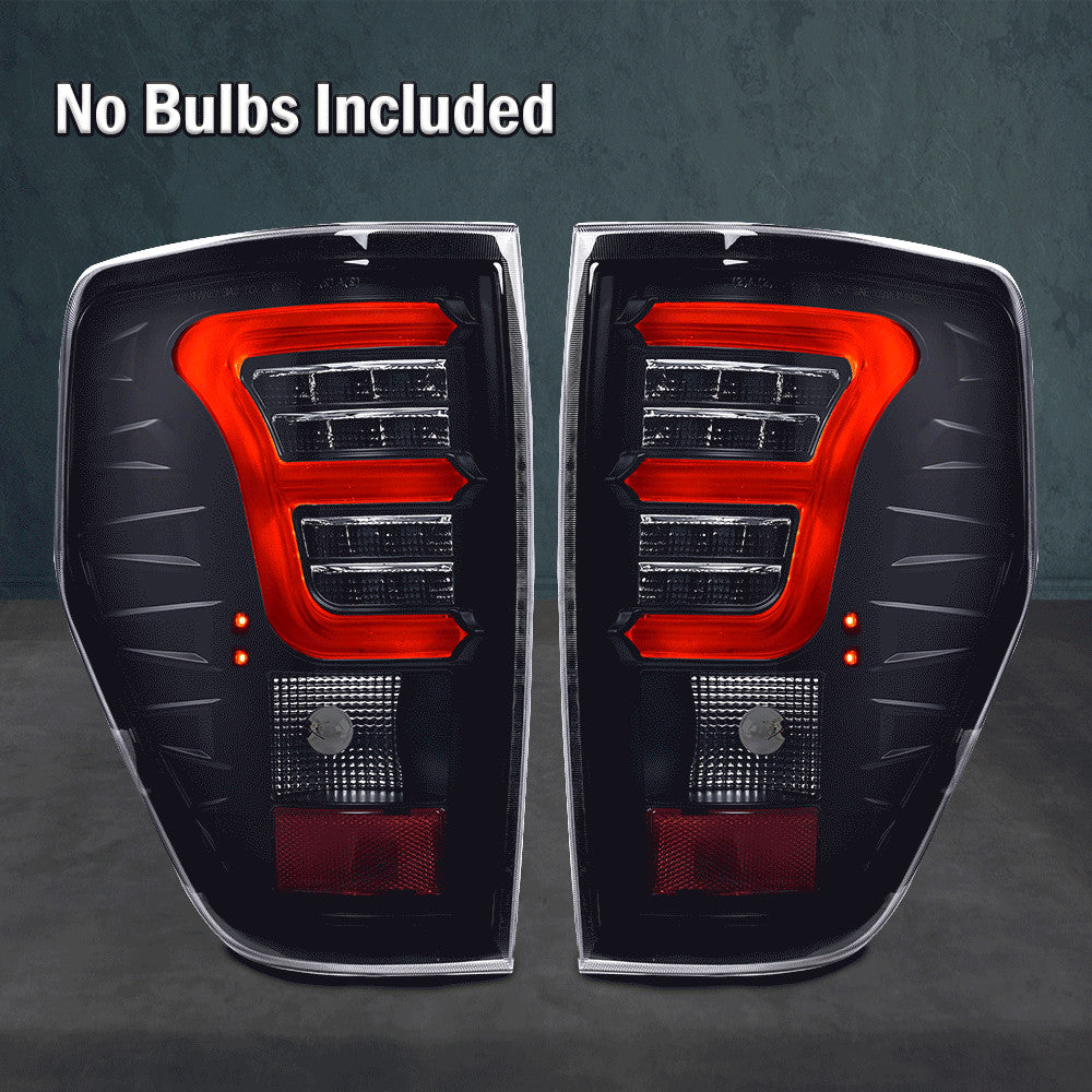 Fits 2009 - 2014 for F150 Pickup LED Tube Smoked Tail Light Brake Light Kit - v
