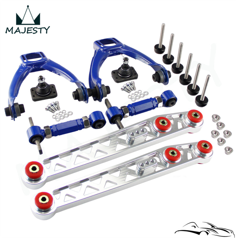 Lower Control Arm+Bushing Washer+Front Rear Camber For 96-00 for Honda for Civic Silver