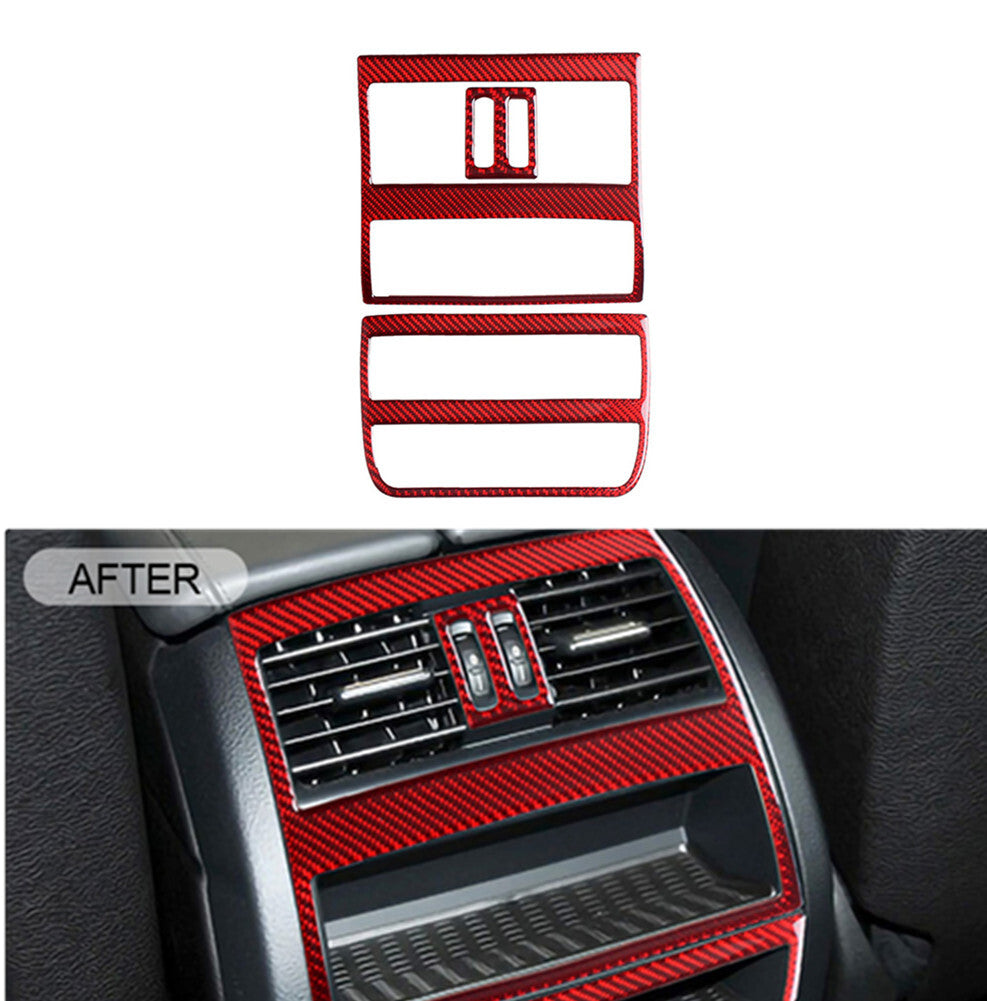 Carbon Fiber Rear Center Cup Holder Cover Trim for Dodge for Ram 1500 2009-2012 v