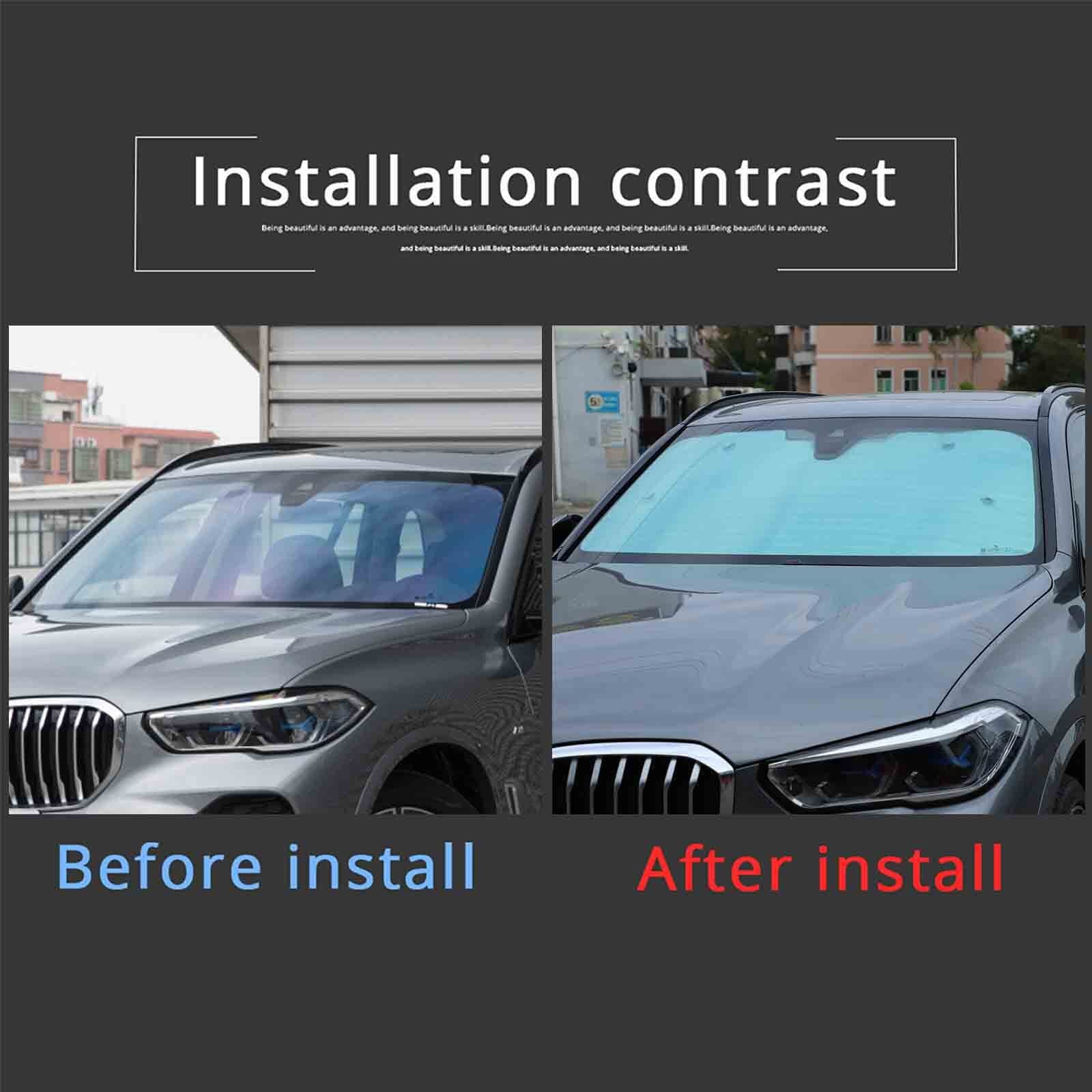Custom sunshade UV block for front windshield, suitable for X5 2019 - 2023, 1 piece. n