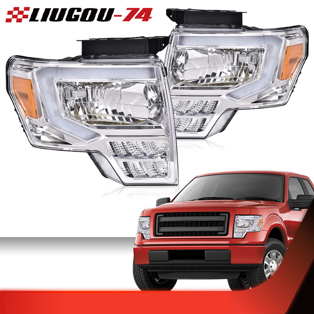 LED DRL tube headlight/projector headlight suitable for 2009-2014 for Ford F-150/F-150 models.
