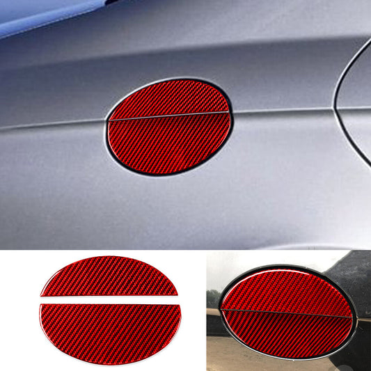 Door Gas Cap Fuel Filler Tank Trim for Benz CLS Class C219 04-09Red Carbon Fiber