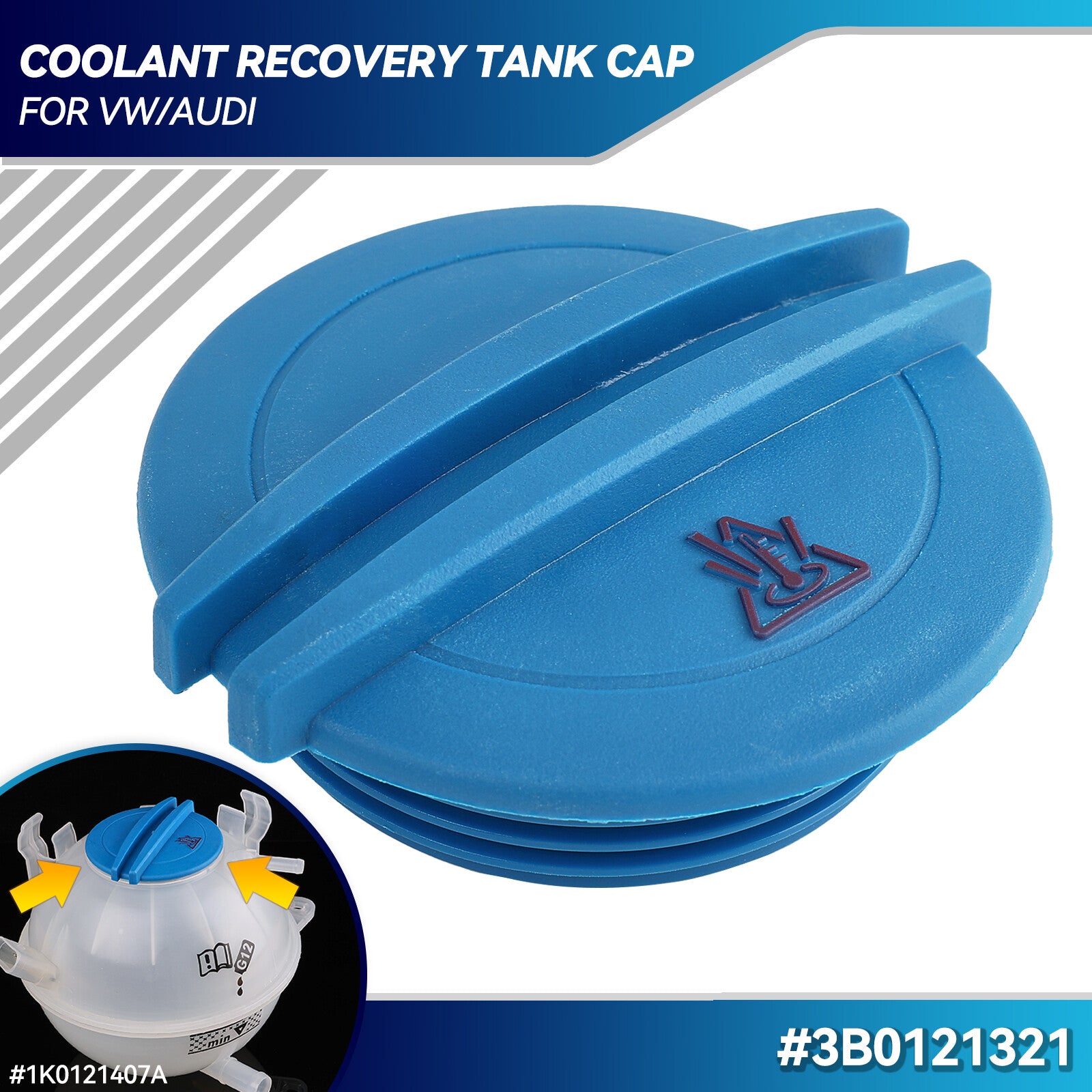 COOLANT EXPANSION HEADER OVERFLOW TANK CAP for AUDI A3 for A4 for A5 for A6 for VW CADDY for GOLF CC Q