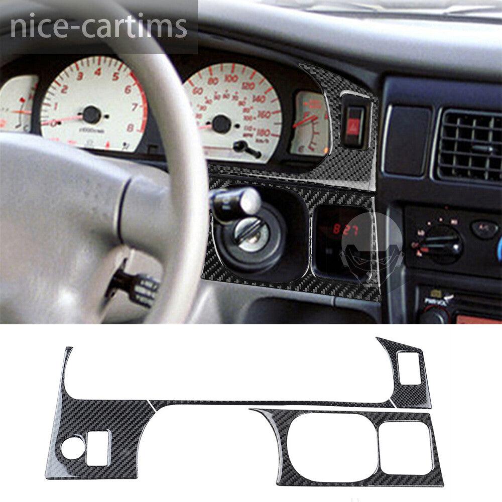 4¡ÁCarbon Fiber Dashboard Keyhole Ignition Switch Trim for Toyot@ Tacom@ 2001-04