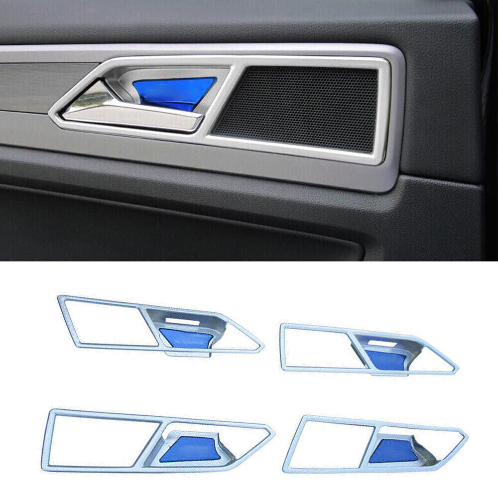 for Volkswagen Atlas 18-23 Matte Silver Inner Door Handle Bowl Cover Frame Trim