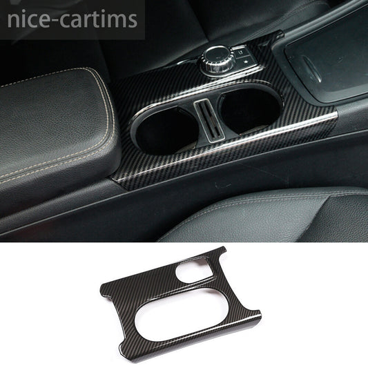 Carbon Fiber ABS Water Cup Holder Panel Trim for Benz A GLA CLA Class W176 13-19
