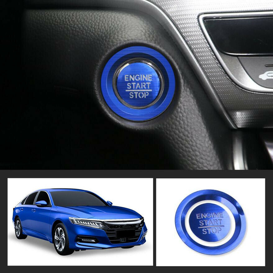 Suitable for 2018-2020 for Honda Accord, blue engine start/stop button switch cover.