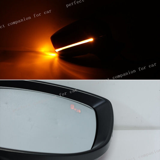 Heated left blind spot side mirror with light for Mazda CX-5 2017-2019 (Red)