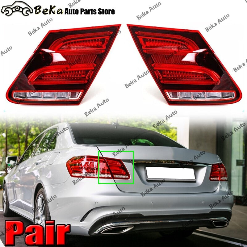 A pair of rear inner LED taillights for Mercedes-Benz E-Class W212 2014 - 2016 LHRH models.